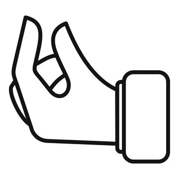 Sign hand icon outline vector. Arm gesture Stock Illustration