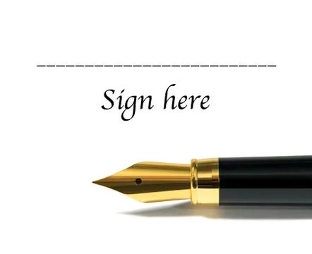 Sign here concept Foto stock