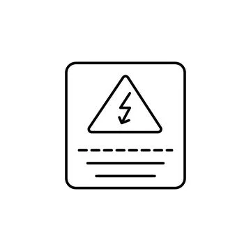 Sign, high voltage icon. Simple line, outline vector elements of safety at work Stockillustratie