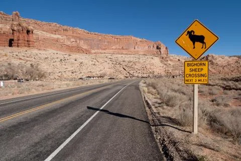 Sign on the highway Stock Photos