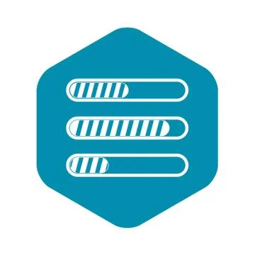 Sign horizontal columns load icon, simple style Illustrazione stock