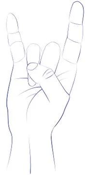 Sign of the horns Stock Illustration