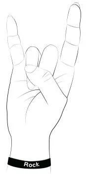 Sign of the horns Illustrazione stock