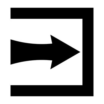 Sign in icon, arrow inside, entry sign, entry arrow Stock Illustration