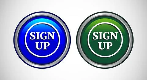 Sign Up Icon Button Set Design Illustration. Stock Illustration