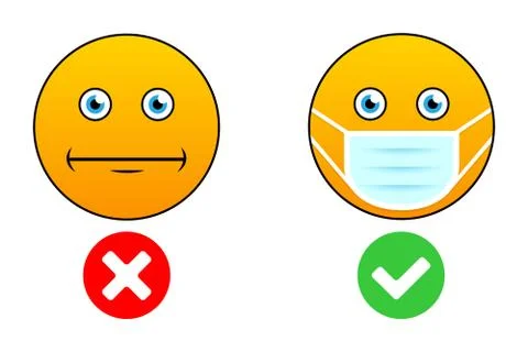 Sign icon do not enter without a face mask Stock Illustration