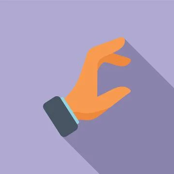 Up sign icon flat vector. Hold finger Stock Illustration