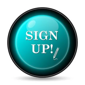 Sign up icon. Internet button on white background.. 스톡 일러스트
