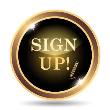 Sign up icon. Internet button on white background.. Stock Illustration
