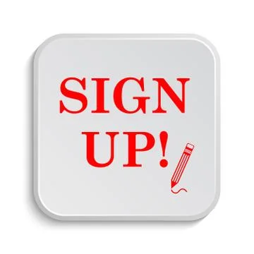 Sign up icon. Internet button on white background.. 스톡 일러스트