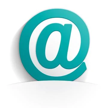 At sign icon paper Stock Illustration