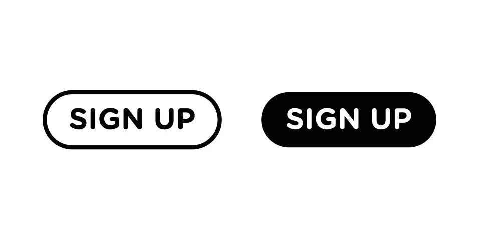 Sign up icon vector symbol graphics Illustrazione stock