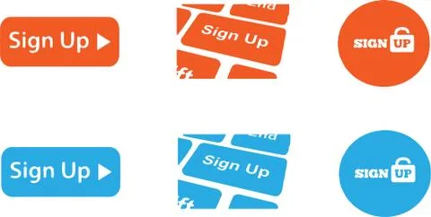 Sign up icon on white background Stock Illustration