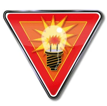 Sign idea, light bulb and creativity Stock Illustration