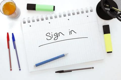 Sign in Stock Illustration