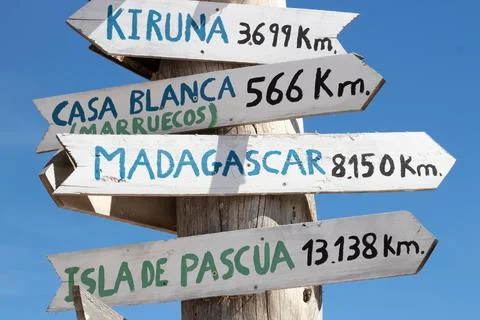Sign with indications Stock Photos