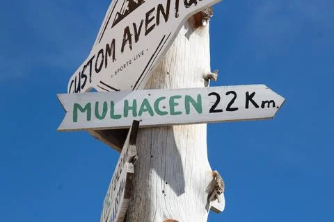 Sign with indications Stock Photos