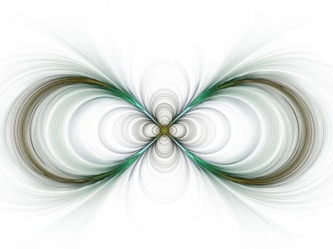 Sign of infinity- fractal interpretation. Computer generated abstract backgro イラスト素材