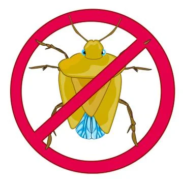Sign insect bedbug prohibiting Stock-Illustration