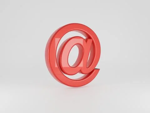 @ sign isolated on white with studio lights. 3D render. Stock Illustration
