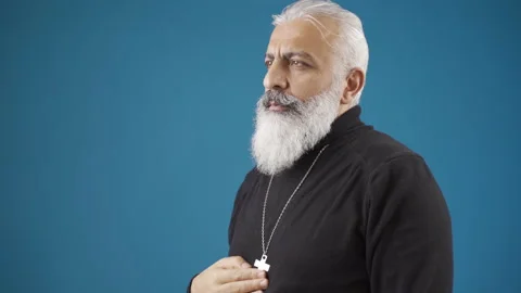 Sign; It represents the Father, Son and Holy Spirit. Orthodox cross. Stock Footage 228844386