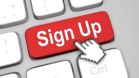Sign up keyboard key Stock Footage