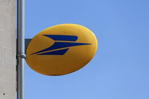 Sign of La Poste - Package delivery Stock Photos