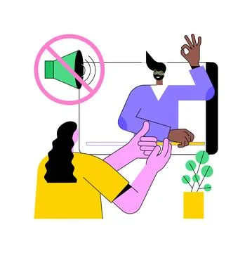 Sign language classes abstract concept vector illustration. Stock Illustration
