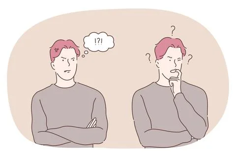 Sign language, gestures, hands communication concept Illustrazione stock