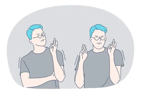 Sign language, gestures, hands communication concept Illustrazione stock