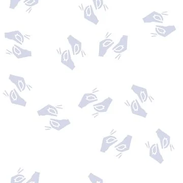 Sign language glyph seamless pattern Stock Illustration