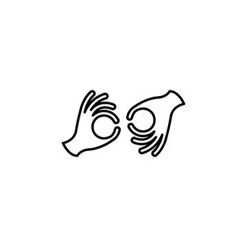 Sign language icon. Element of disabled icon for mobile concept and web apps Stock Illustration