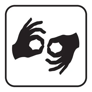 Sign language interpretation map symbol, national park pictogram Stock Illustration