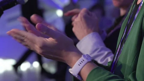 Sign language interpreters at work Stock Footage 288372873