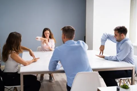 Sign Language Learning Stock Photos