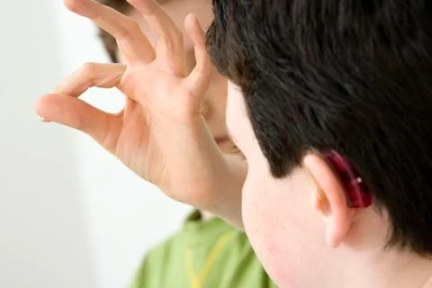 Sign language Stock Photos