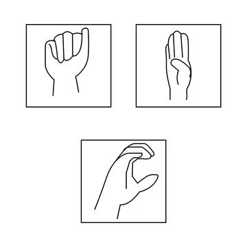 Sign language on white 스톡 일러스트