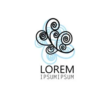 Sign leaves on a black background Stock Illustration