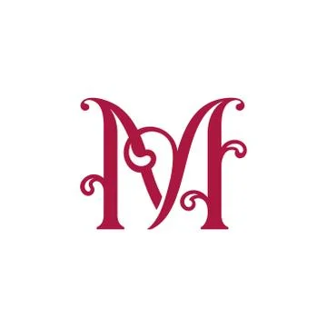 Sign the letter m Stock Illustration