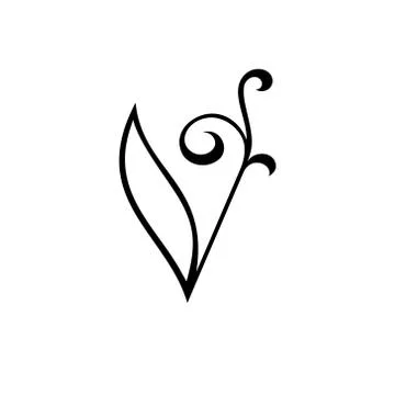 Sign the letter V Stock Illustration