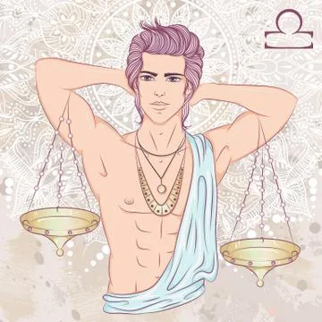 Sign of Librai as a man Stock Illustration