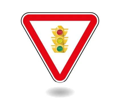 Sign light traffic Stock Illustration