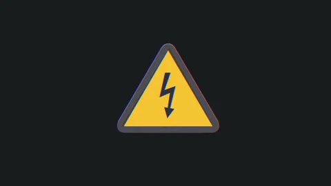 Sign Lightning Electricity Glitch Effect. Motion Graphics. Transparent Backgroun Stock Footage 95000589