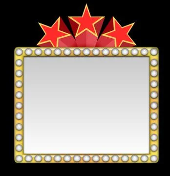 Sign with lights Stock Illustration