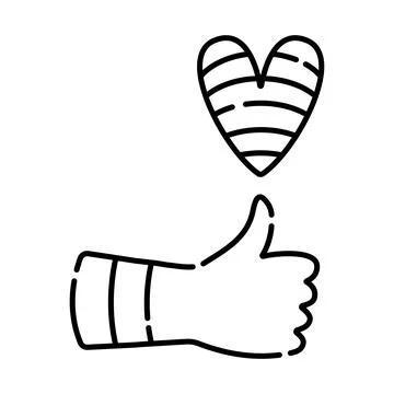 Like sign line icon Stock Illustration
