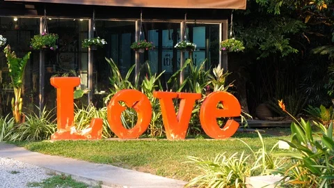 Sign of love in red Stock Footage 85607025