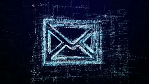 Sign Mail consisting of interactive digit and symbol Stock Footage 85727251