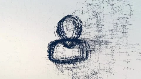Sign Man logo, a design consisting of a code of numbers and a symbol Stock Footage 87235244