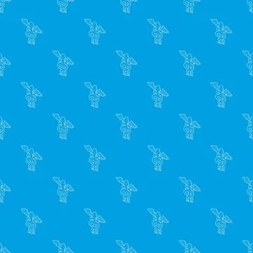 Sign medicine pattern seamless blue Stock Illustration