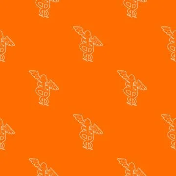Sign medicine pattern vector orange Illustrazione stock